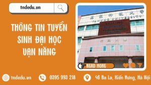 THÔNG TIN TUYỂN SINH ĐẠI HỌC VẠN NĂNG