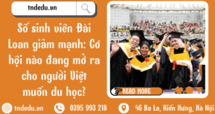 SỐ SINH VIÊN ĐÀI LOAN GIẢM MẠNH: