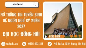 ĐẠI HỌC ĐÔNG HẢI KỲ XUÂN 2027- HỆ NGÔN NGỮ